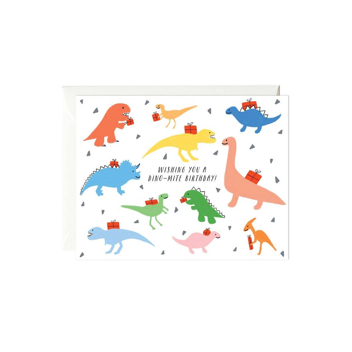 Colorful Dinosaurs Birthday Card