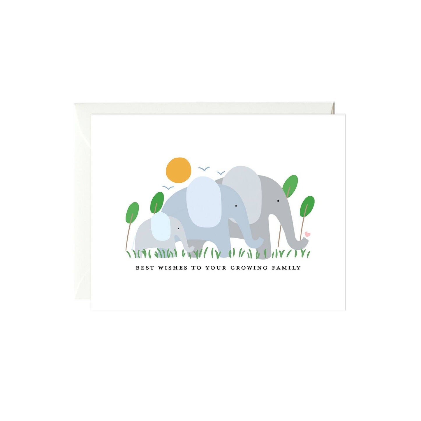 Elephant Family Baby Card