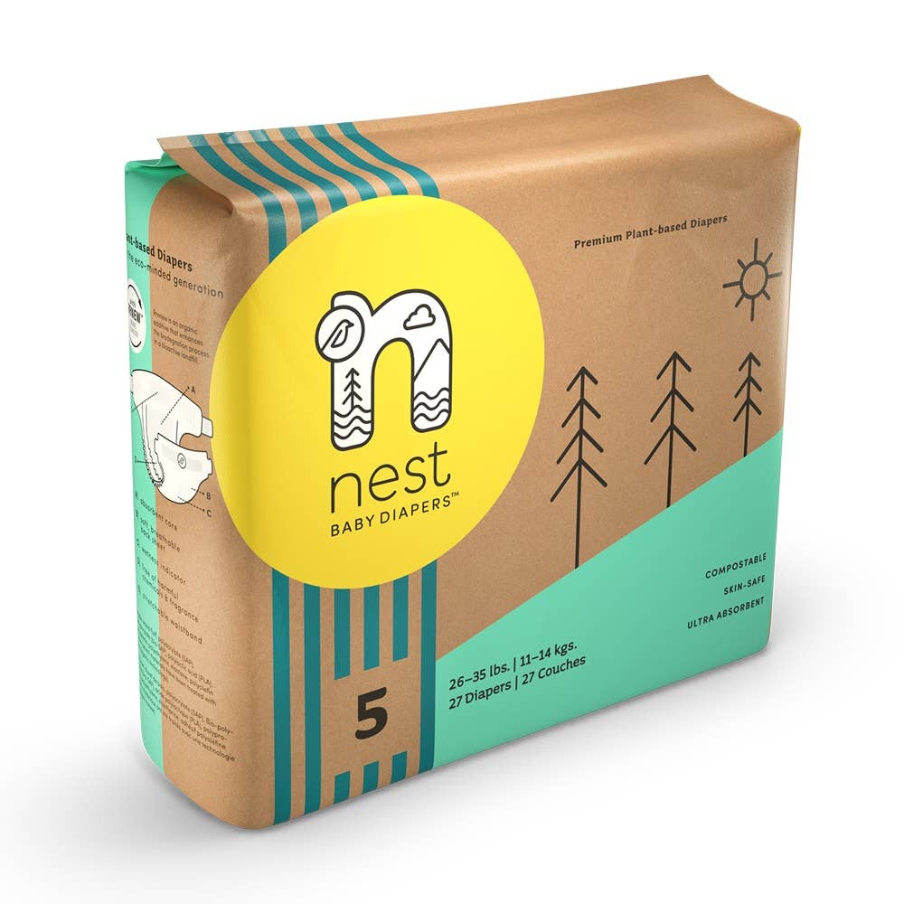 Nest Sustainable Plant Based Diapers - Size 5