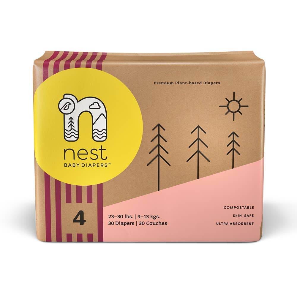 Nest Sustainable Plant Based Diapers - Size 4