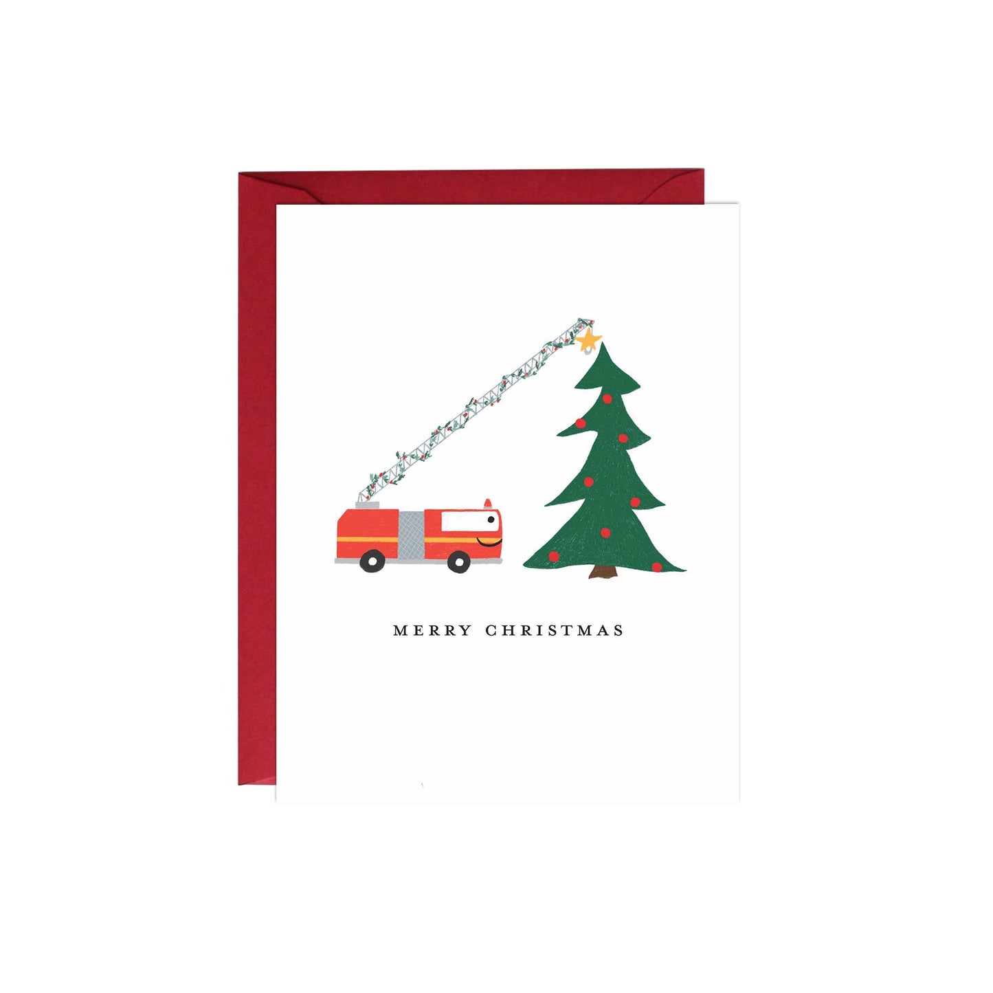 Christmas Firetruck Card