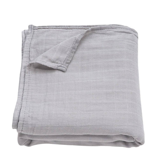 Muslin Swaddle Blanket- Light Grey