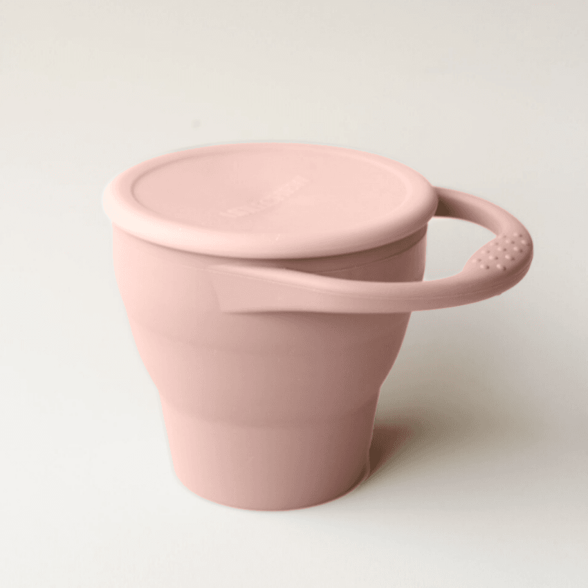 Foldable Silicone Snack Cup- Misty Rose