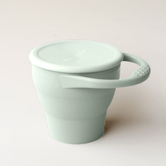 Foldable Silicone Snack Cup- Sea Foam
