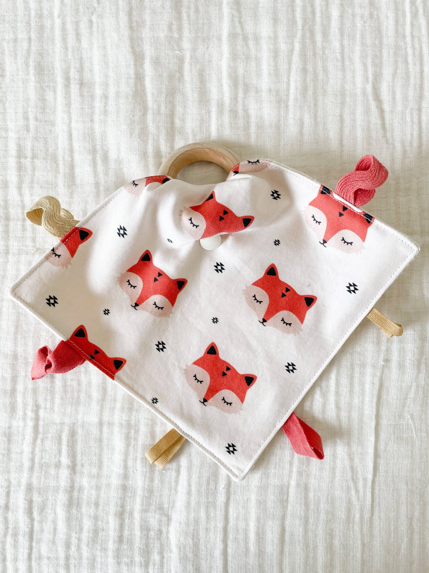 Organic Lovey Baby Teether- Fox